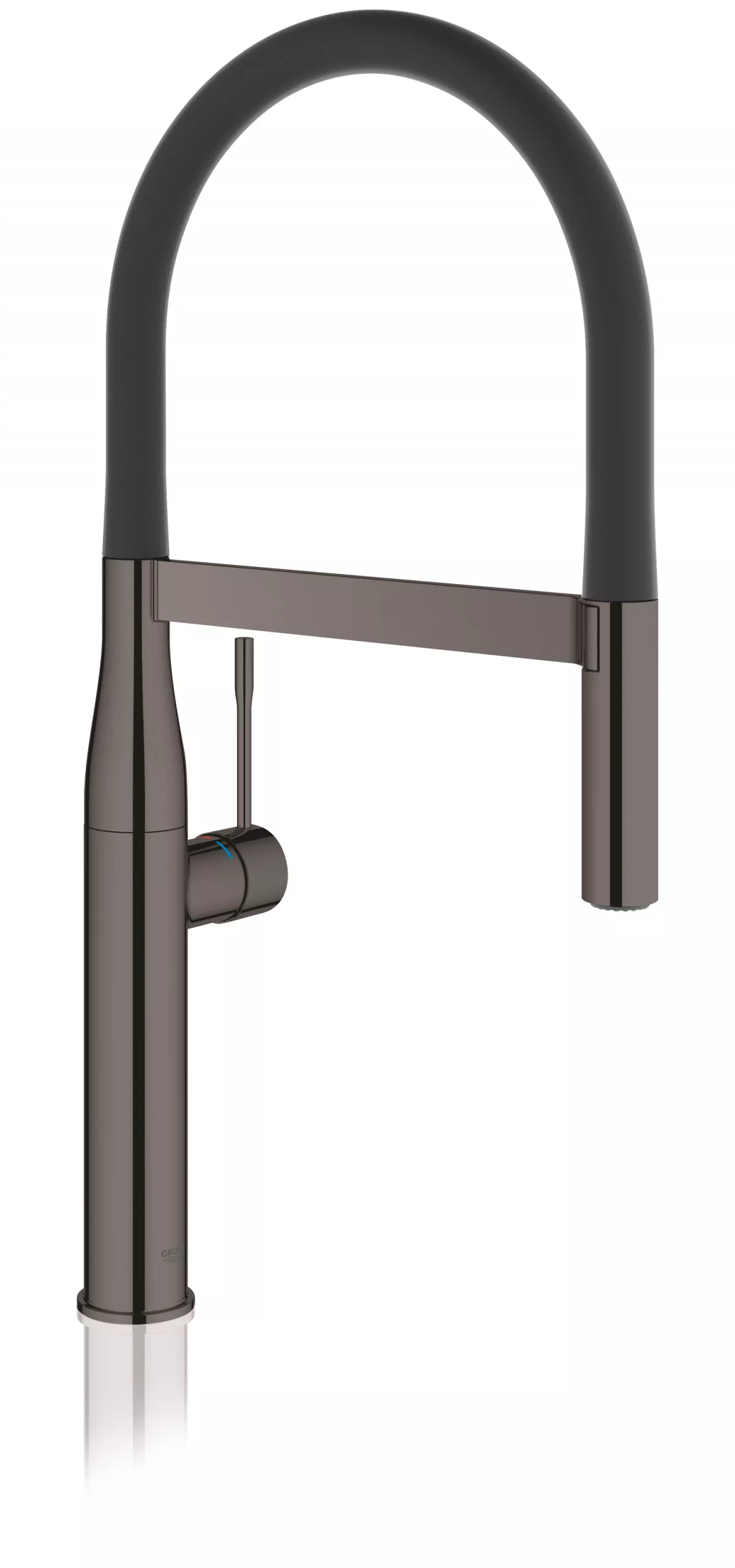 Baterie de bucatarie Grohe 30294A00, Essence, 3/8'', dus extractabil, pipa XL, 2 pulverizari, lucios, grafit