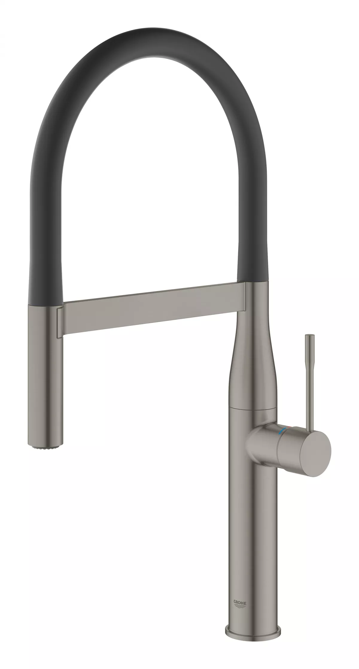 Baterie de bucatarie Grohe 30294AL0, Essence, 3/8'', dus, inalta, 2 functii, mat, grafit