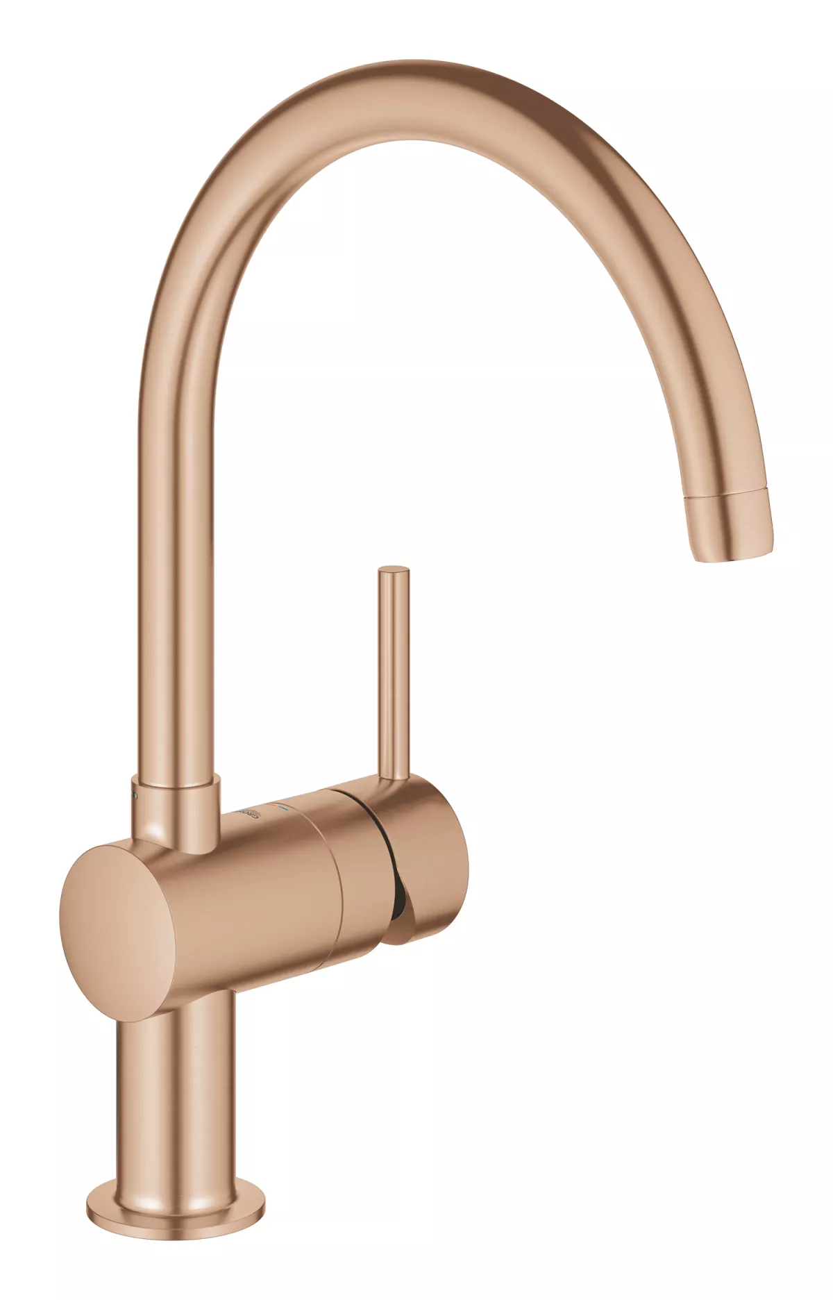 Baterie de bucatarie Grohe 32917DL0, Minta, 3/8'', pipa inalta, tip C, pivotanta, mat, cupru