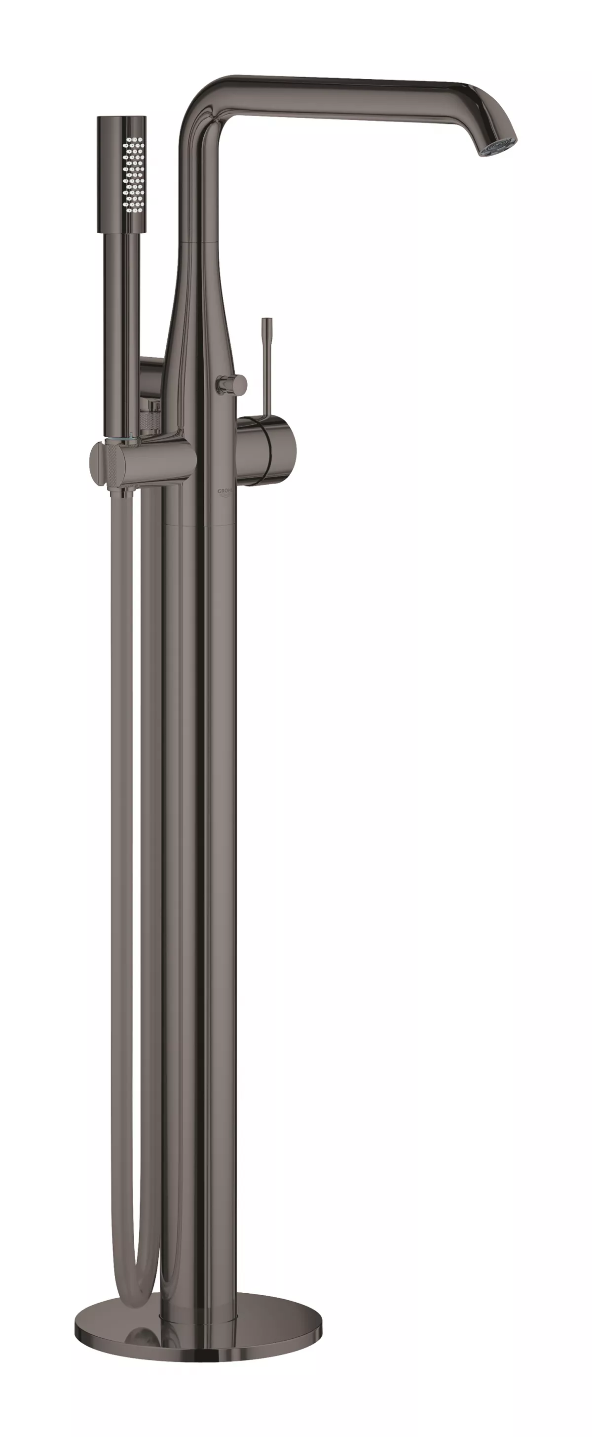 Baterie de cada Grohe 23491A01, Essence, montare pe podea, 1/2'', set de dus, pivotanta, necesita set fixare, lucios