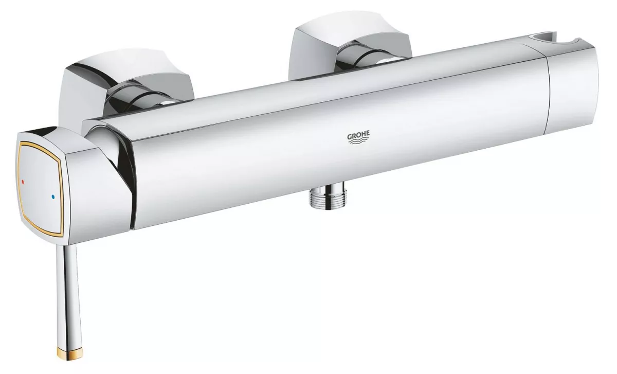 Baterie dus Grohe 23316IG0, Grandera, 1/2'', aparenta, crom / auriu