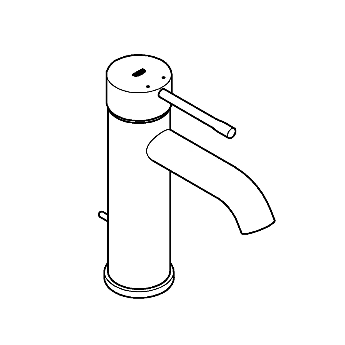 Baterie lavoar Grohe 23589GN1, Essence, 3/8'', S, 174 mm, ventil, mat, auriu