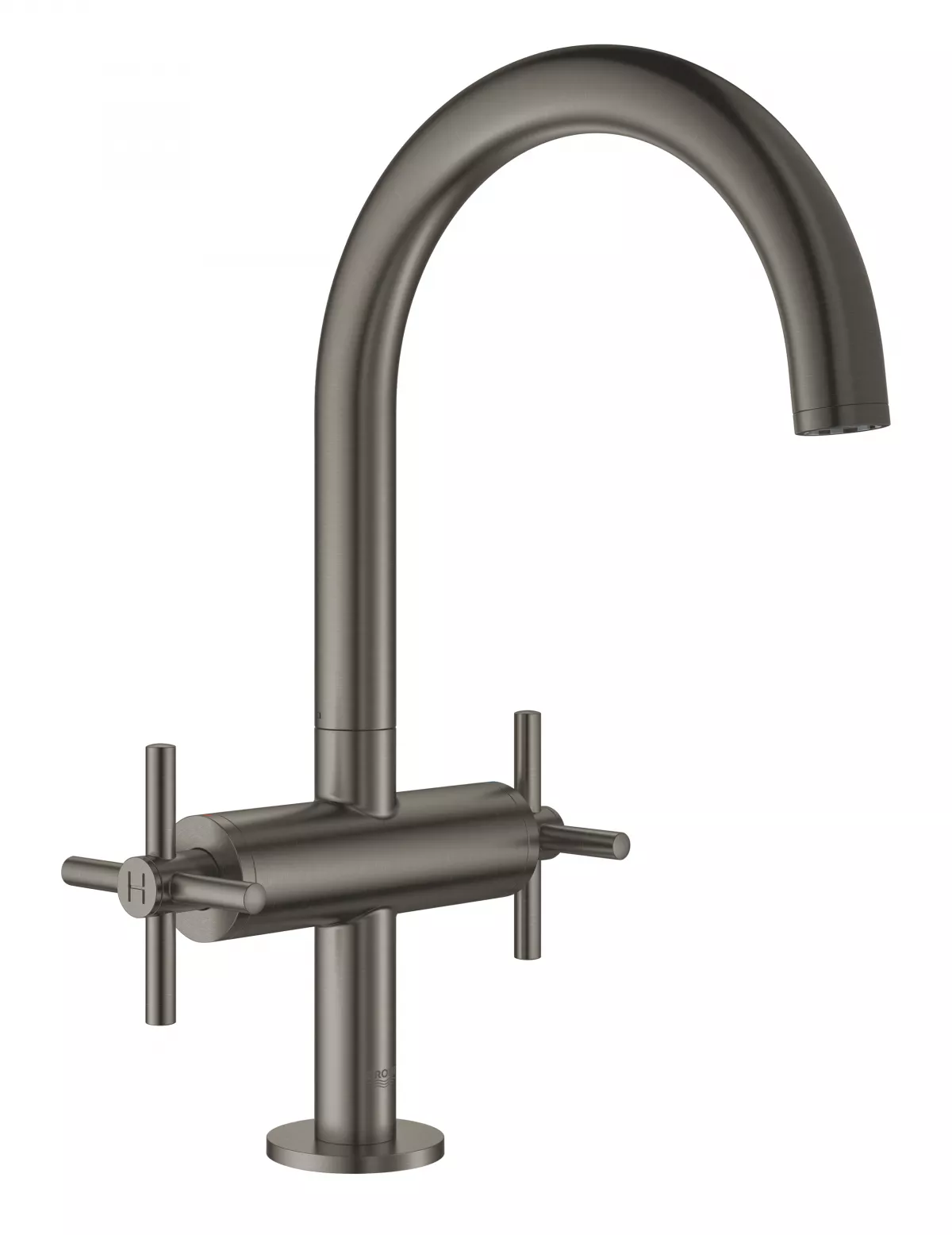 Baterie lavoar Grohe 21019AL3, Atrio, 3/8'', L, 303 mm, ventil, lucios, grafit