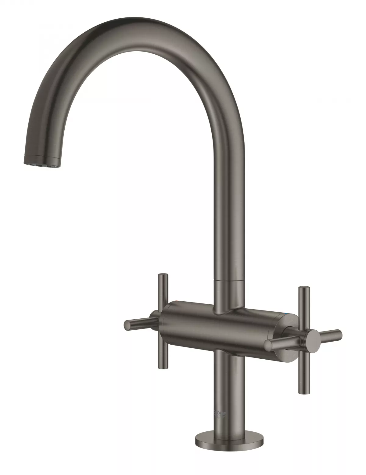 Baterie lavoar Grohe 21019AL3, Atrio, 3/8'', L, 303 mm, ventil, lucios, grafit