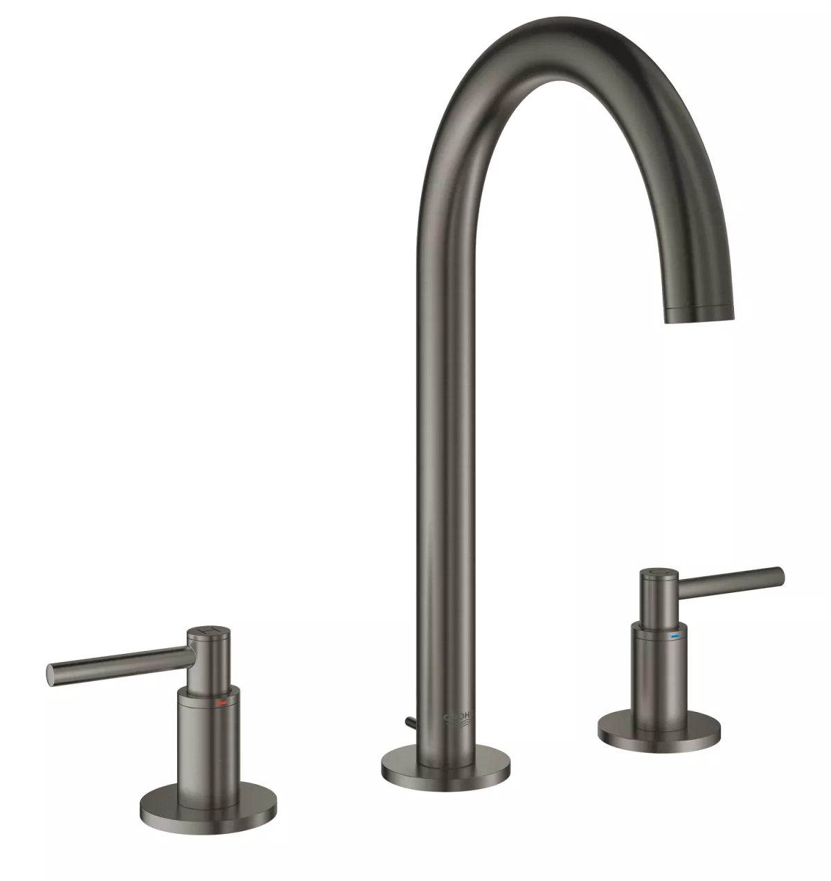 Baterie lavoar Grohe 20009AL3, Atrio, pe blat, M, 291 mm, ventil, mat, grafit