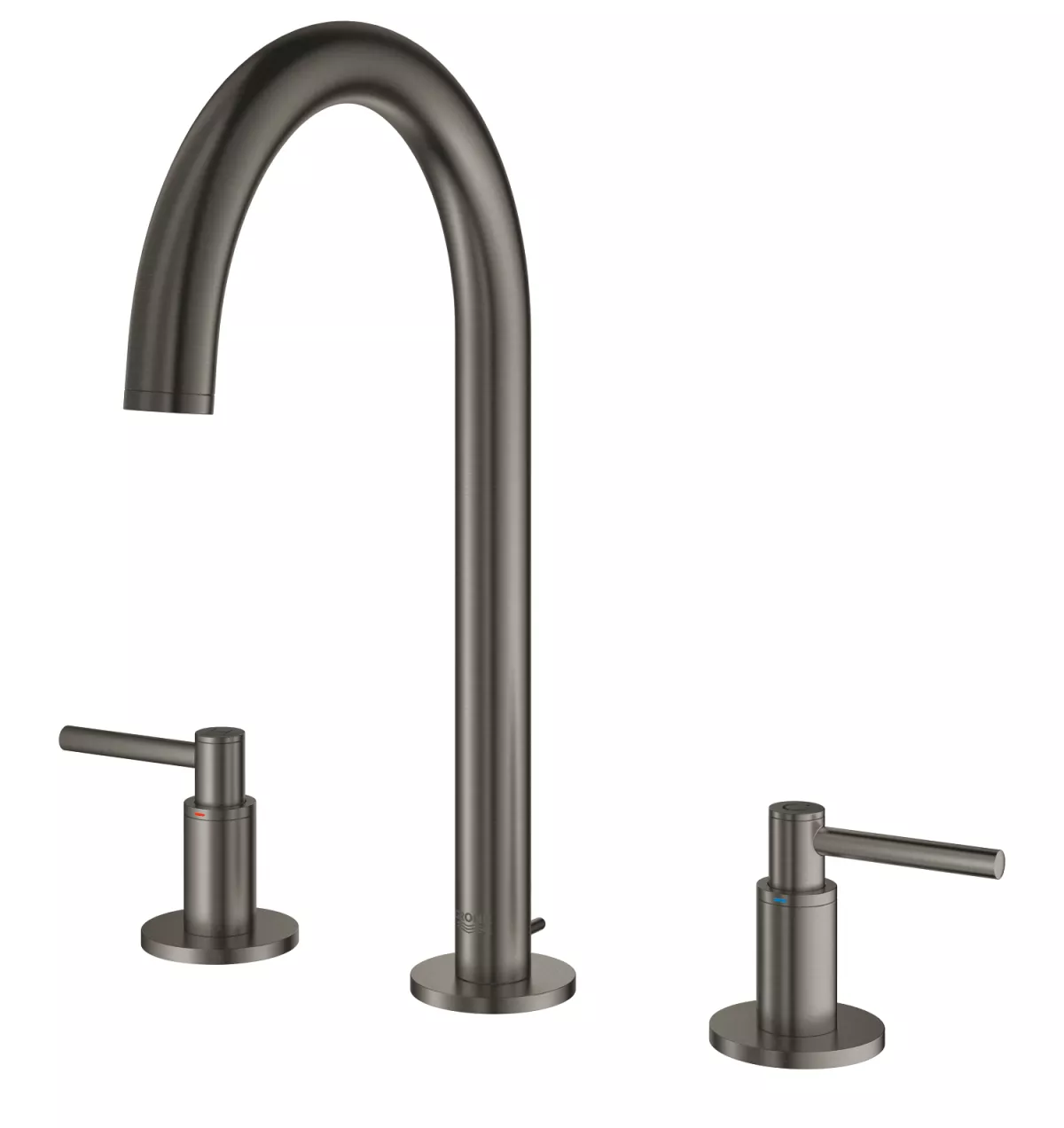 Baterie lavoar Grohe 20009AL3, Atrio, pe blat, M, 291 mm, ventil, mat, grafit
