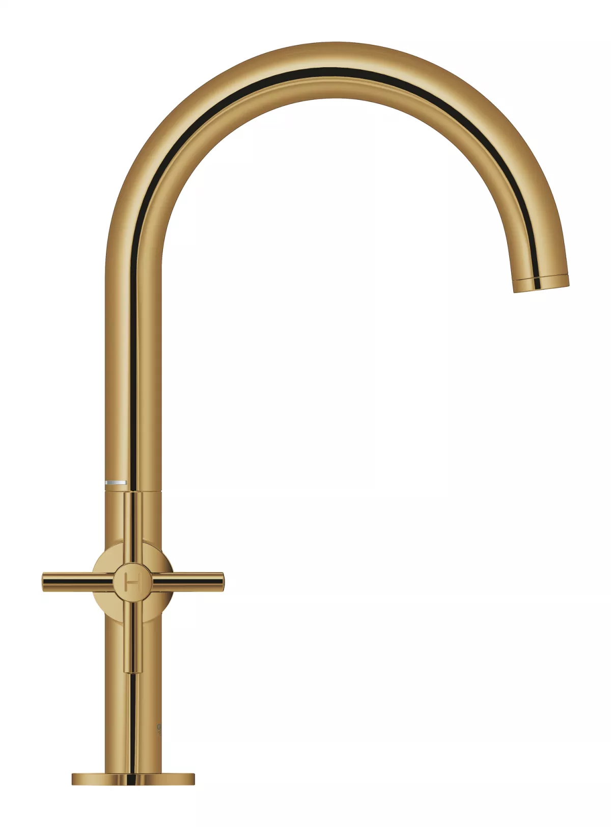 Baterie lavoar Grohe 21019GL3, Atrio, 3/8'', L, 303 mm, ventil, lucios, auriu