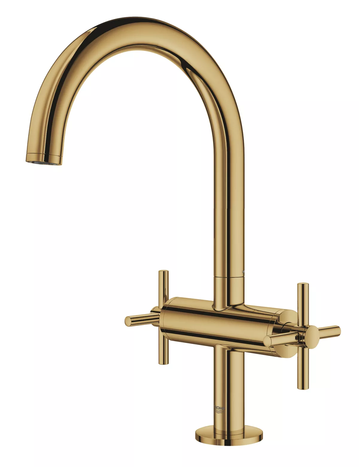 Baterie lavoar Grohe 21019GL3, Atrio, 3/8'', L, 303 mm, ventil, lucios, auriu