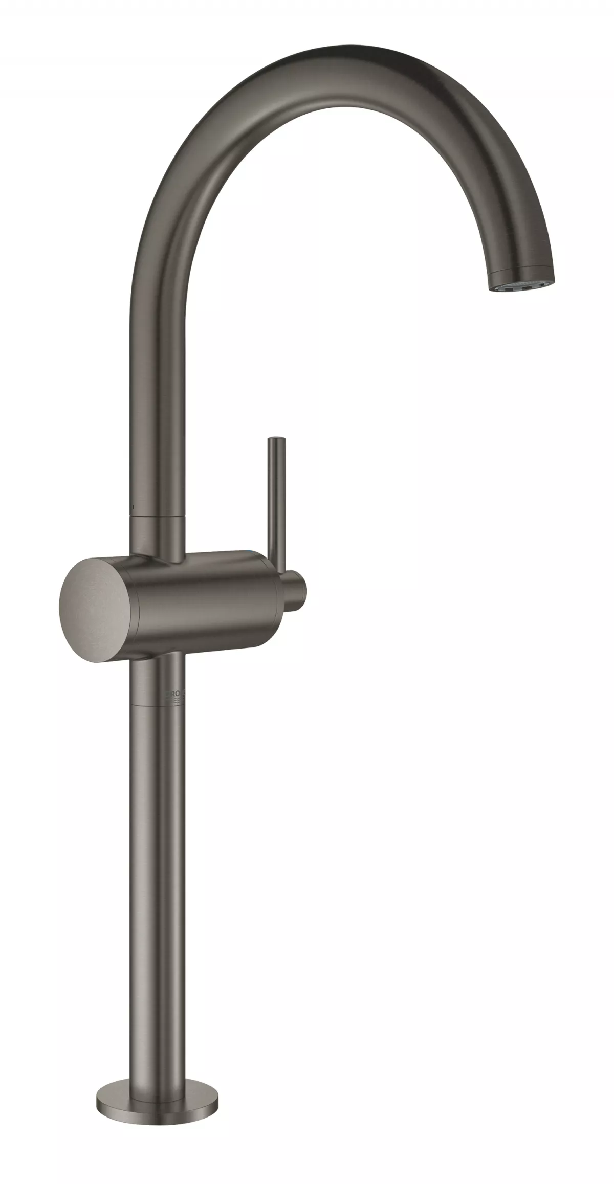 Baterie lavoar Grohe 32647AL3, Atrio, 3/8'', marimea XL, pivotanta, ventil push to open, mat, grafit