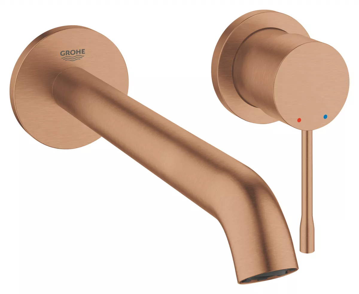 Baterie lavoar Grohe 19967DL1, Essence, 1/2'', montare pe perete, 230 mm, necesita valva, mat, cupru
