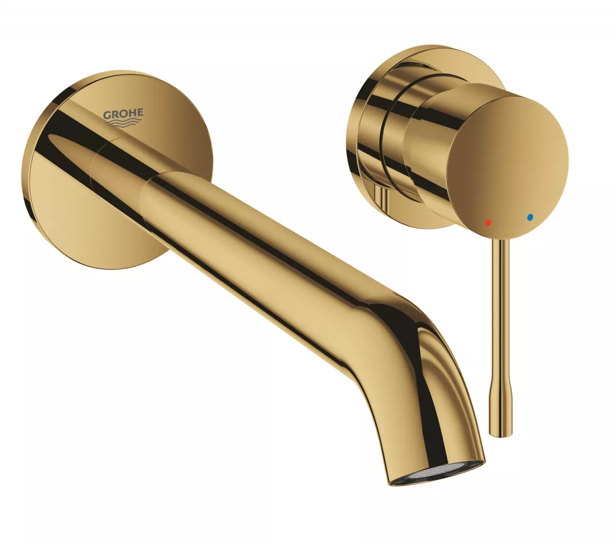 Baterie lavoar Grohe 19967GL1, Essence, 1/2'', montare pe perete, monocomanda, 230 mm, lucios, auriu