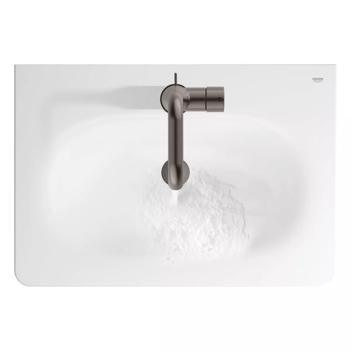 Baterie lavoar Grohe 23462AL1, Essence, 3/8'', M, 193 mm, ventil, mat, grafit