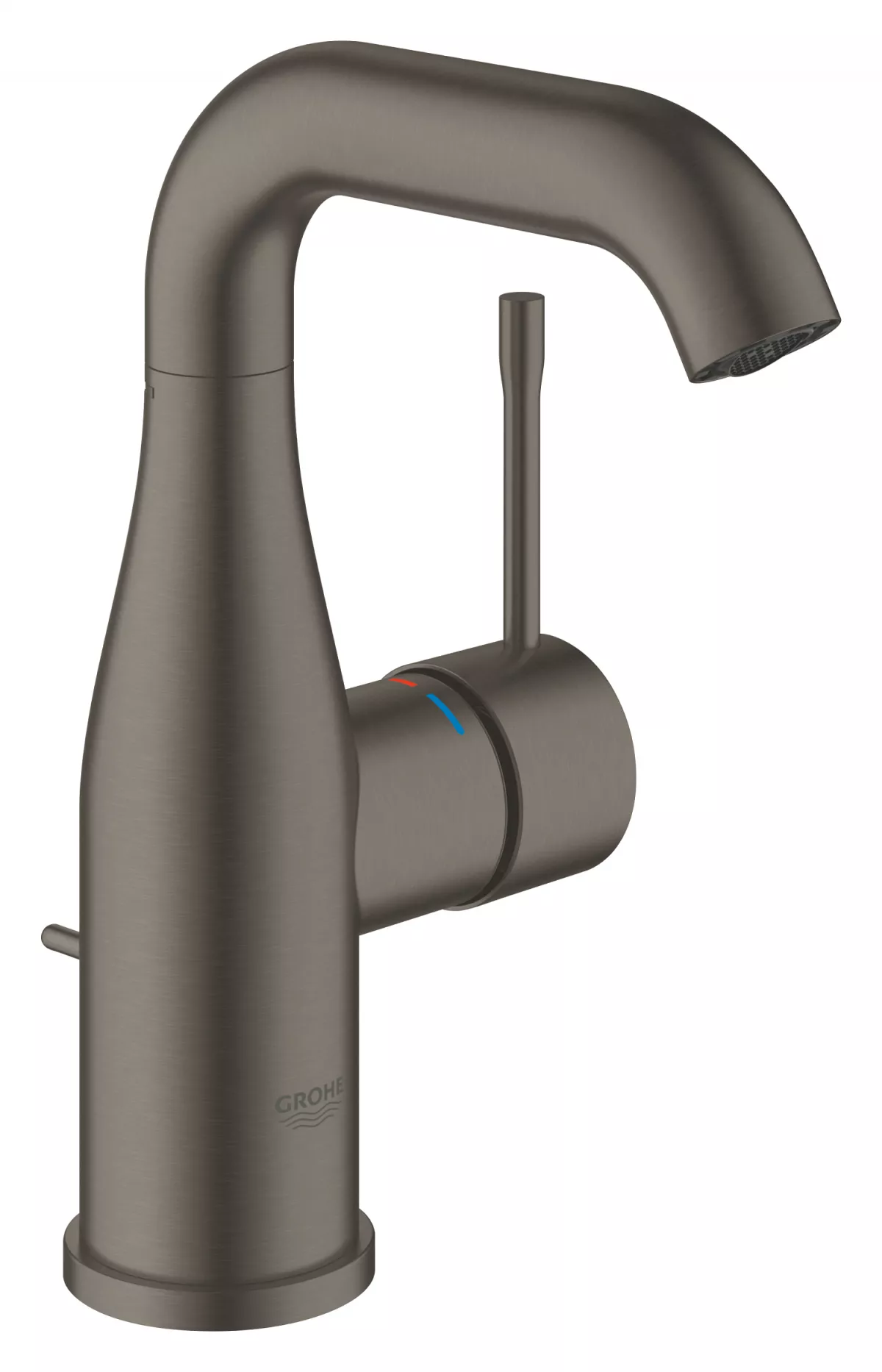 Baterie lavoar Grohe 24173AL1, Essence, 3/8'', M, 193 mm, pivotanta, ventil, mat, grafit