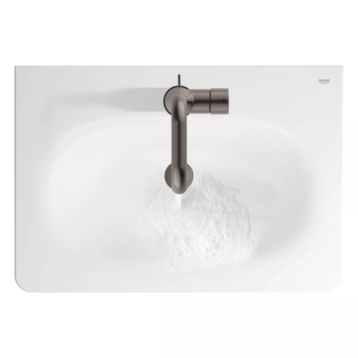 Baterie lavoar Grohe 24173AL1, Essence, 3/8'', M, 193 mm, pivotanta, ventil, mat, grafit