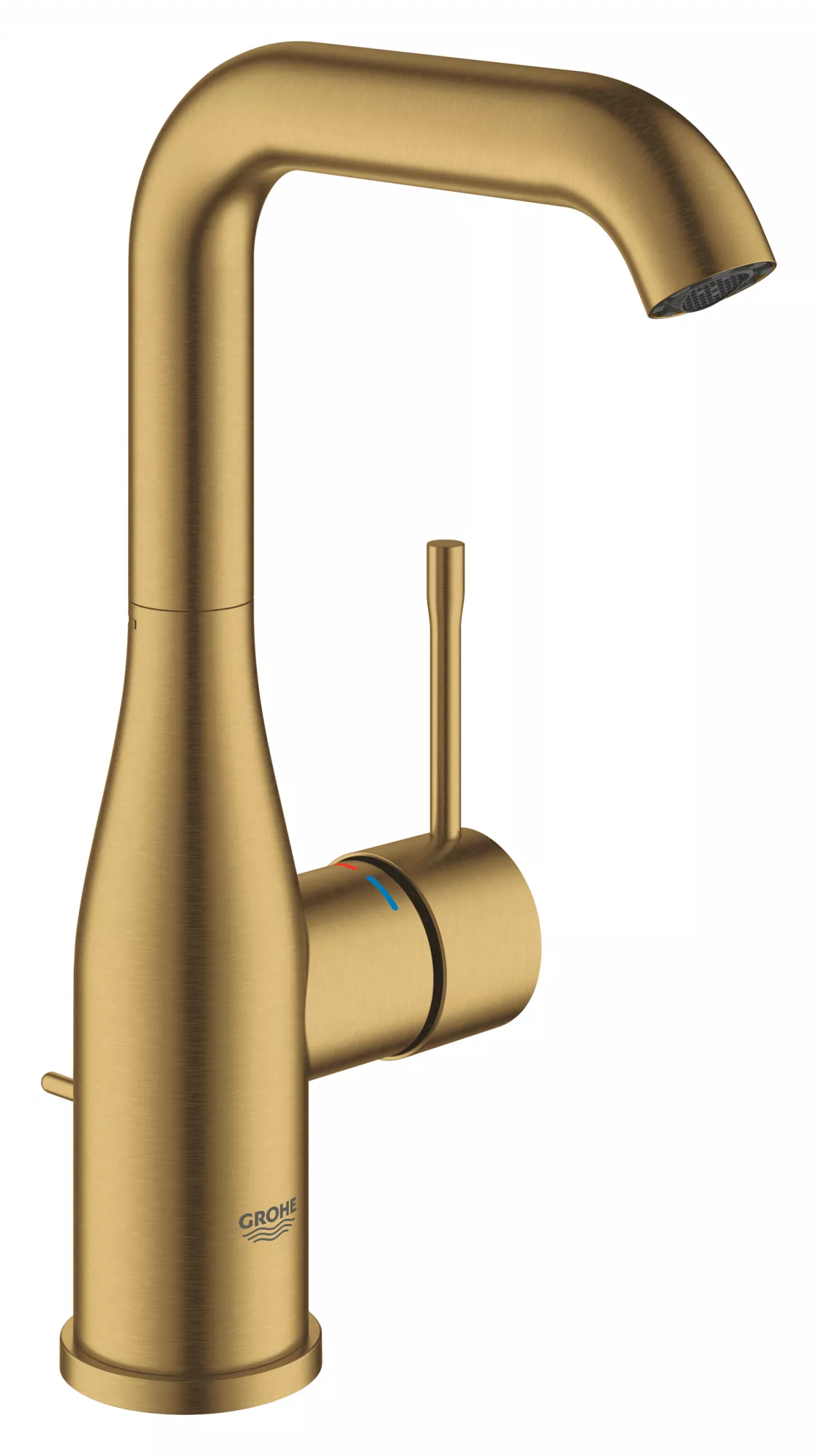 Baterie lavoar Grohe 24174GN1, Essence, 3/8'', L, 244 mm, ventil, mat, auriu