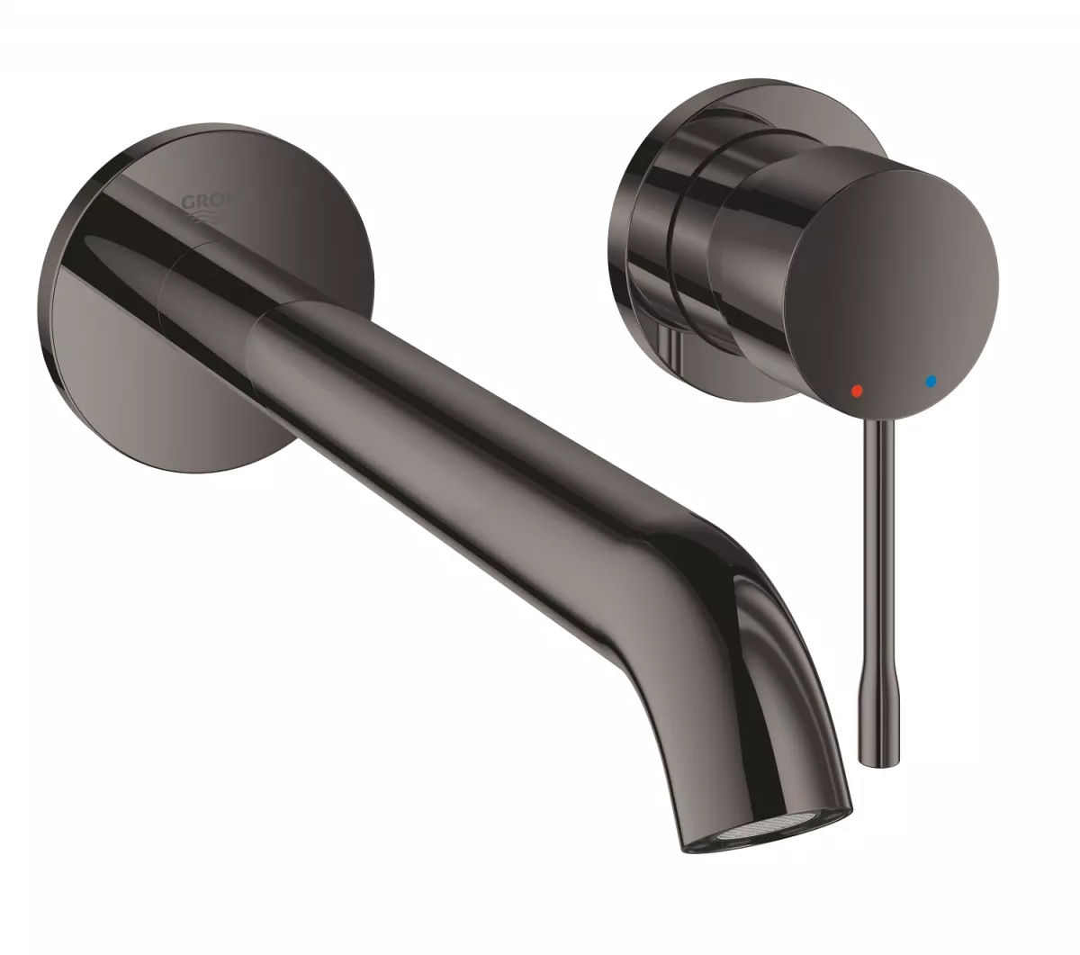 Baterie lavoar Grohe 29193A01, Essence, 1/2'', pe perete, L 230 mm, necesita valva, lucios, grafit