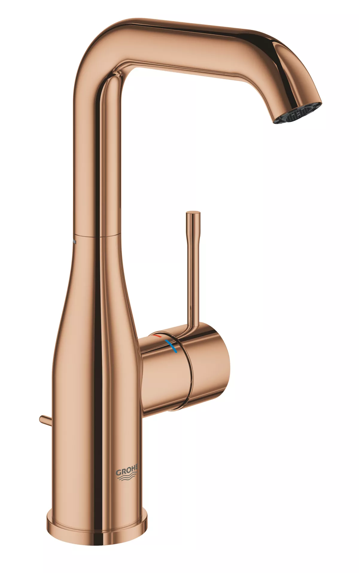 Baterie lavoar Grohe 32628DA1, Essence, 3/8'', L, 244 mm, ventil, lucios, cupru