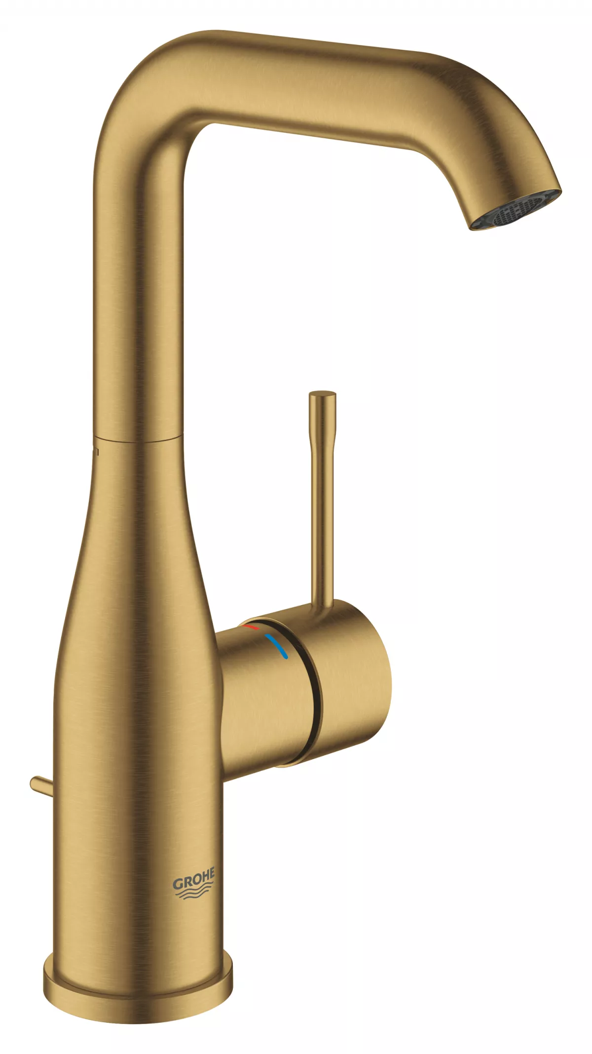 Baterie lavoar Grohe 32628GN1, Essence, 3/8'', L, 244 mm, ventil, mat, auriu