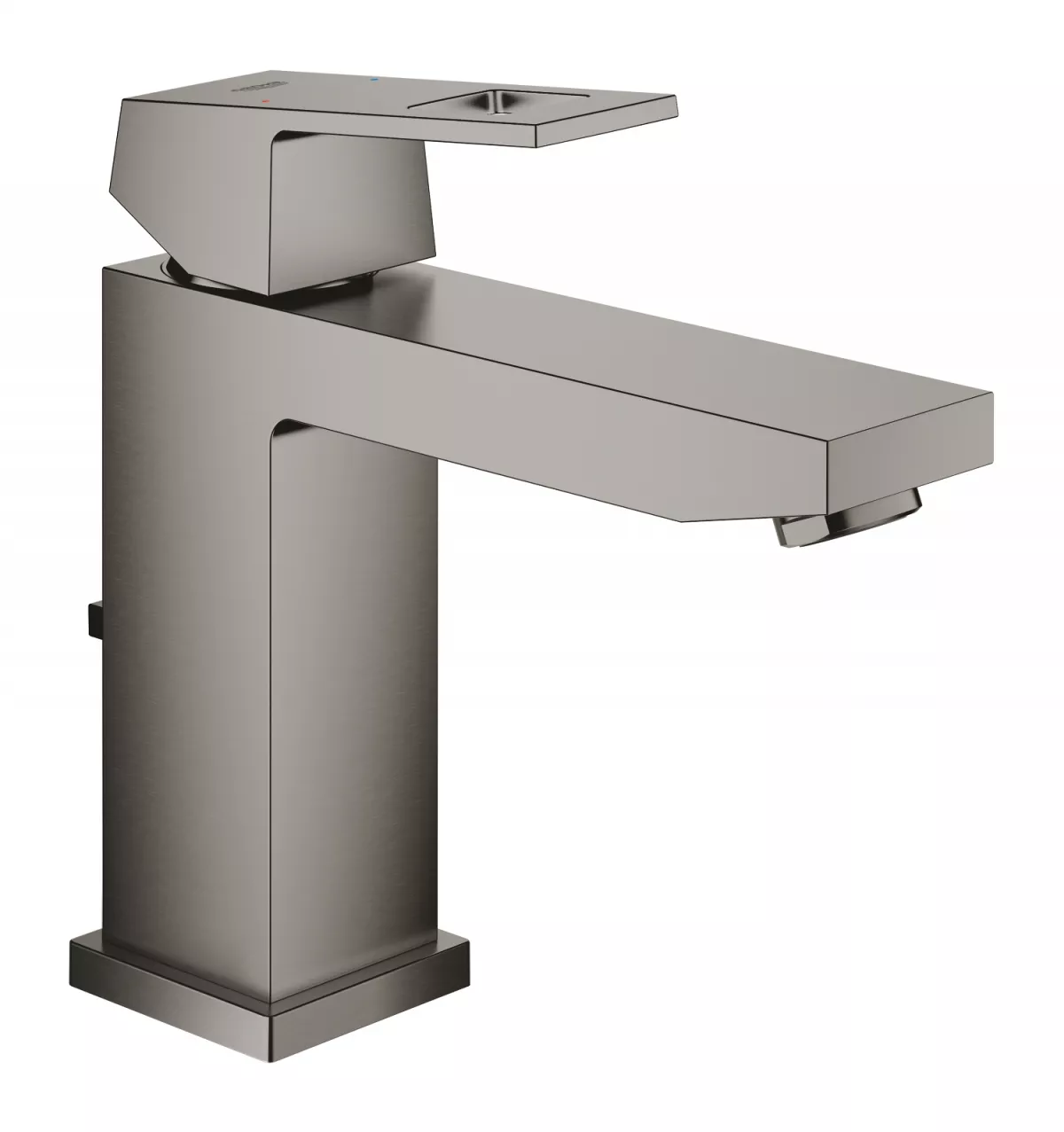 Baterie lavoar Grohe 23445AL0, Eurocube, 3/8'', marimea M, ventil cu tija, mat, grafit