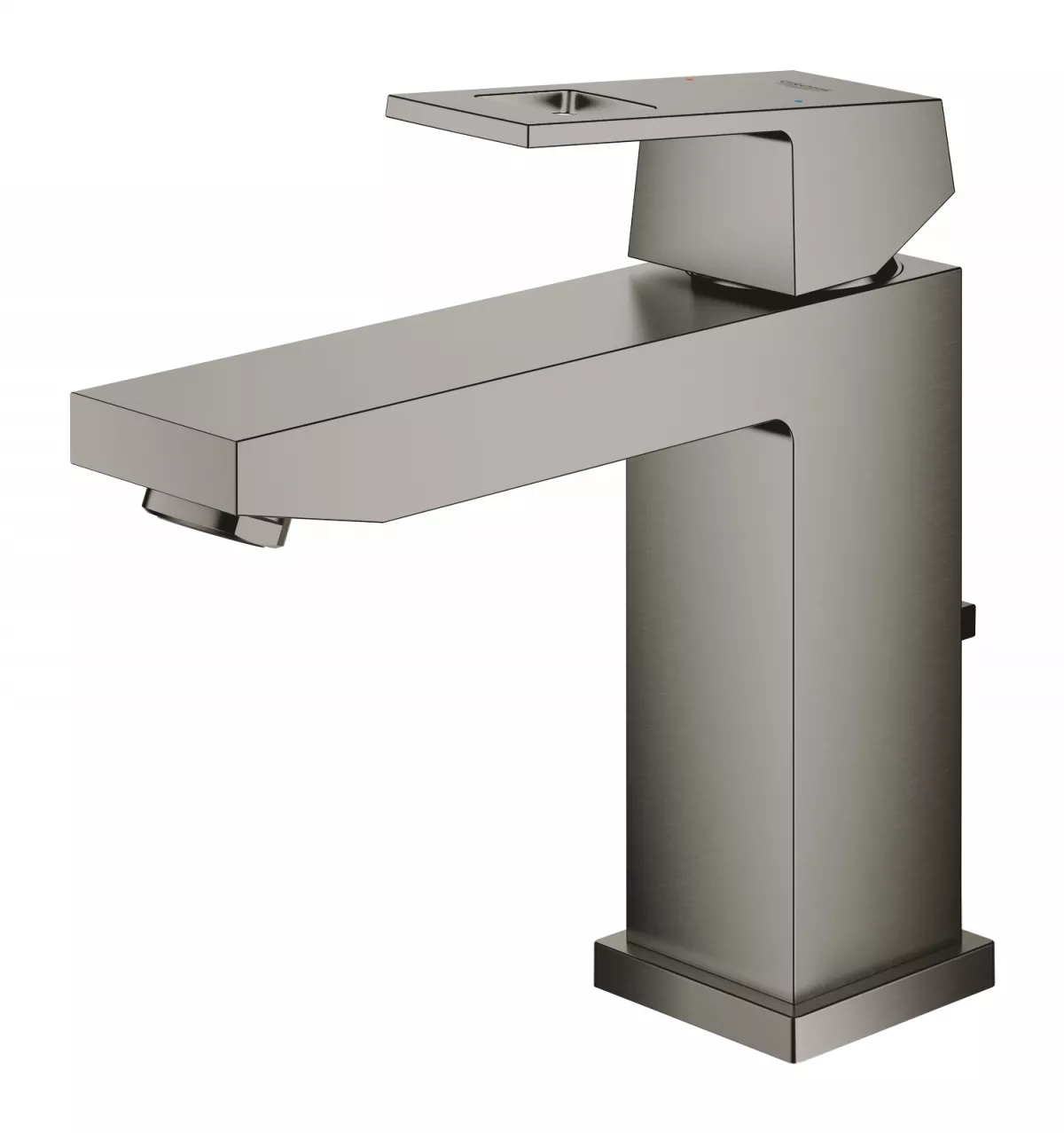 Baterie lavoar Grohe 23445AL0, Eurocube, 3/8'', marimea M, ventil cu tija, mat, grafit