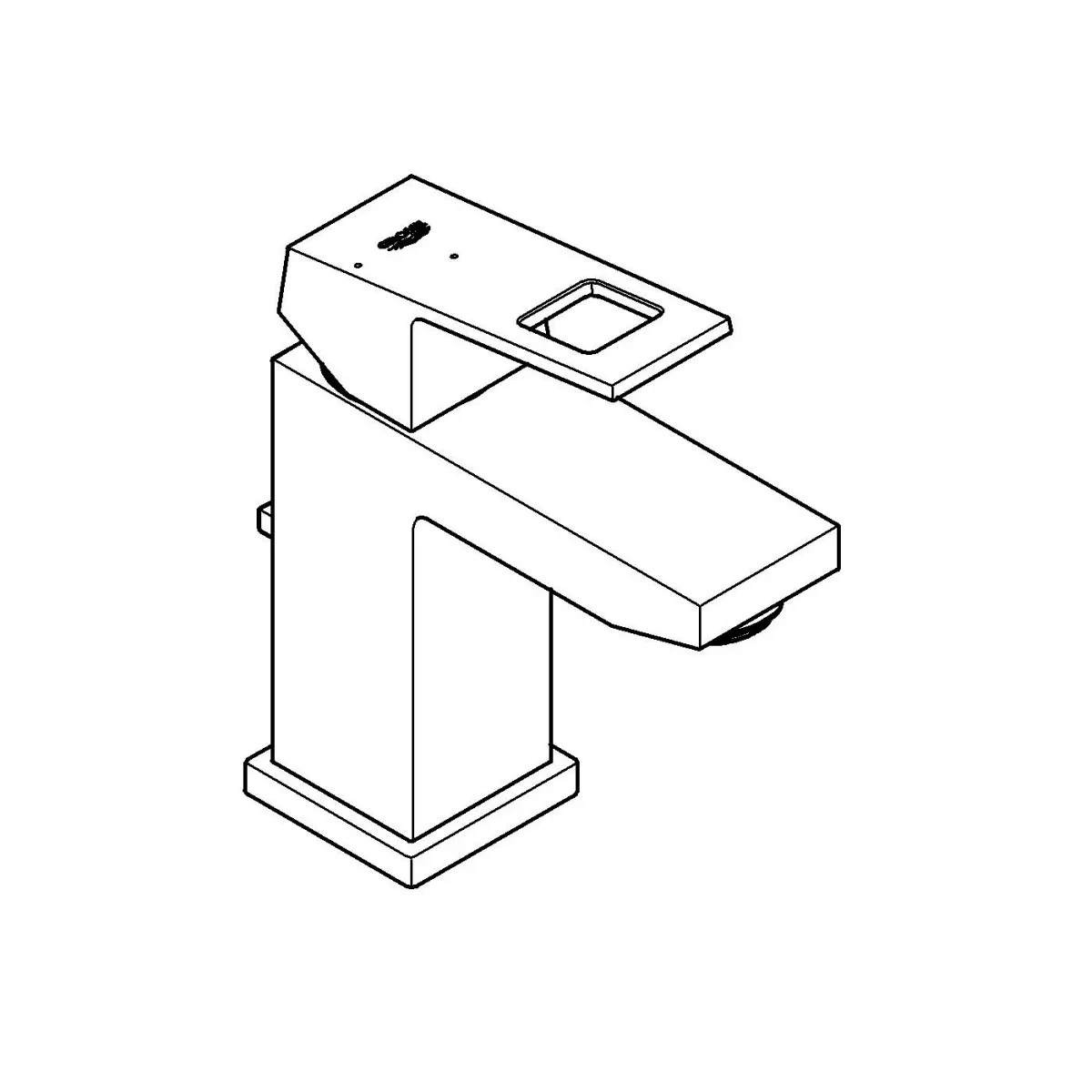 Baterie lavoar Grohe 2339000E, Eurocube, S, 157 mm, ECO, ventil, crom