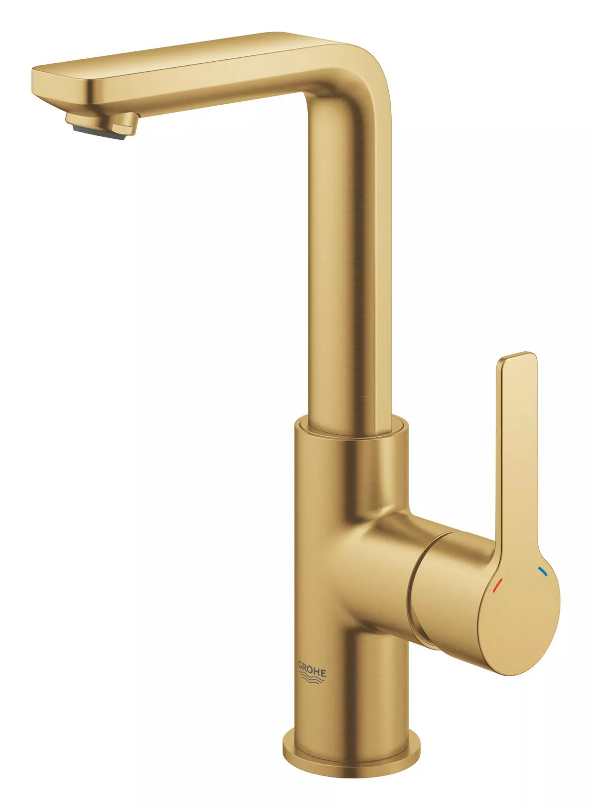 Baterie lavoar Grohe 23296GN1, Lineare, L, 252 mm, ventil, mat, auriu
