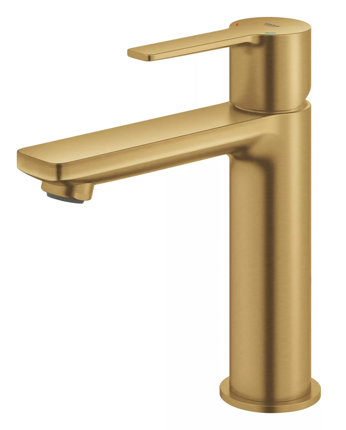 Baterie lavoar Grohe 23106GN1, Lineare, M, 180 mm, ventil, mat, auriu