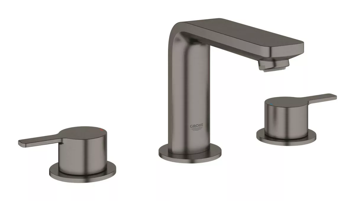 Baterie lavoar Grohe 20304AL1, Lineare, S, 120 mm, ventil, mat, grafit