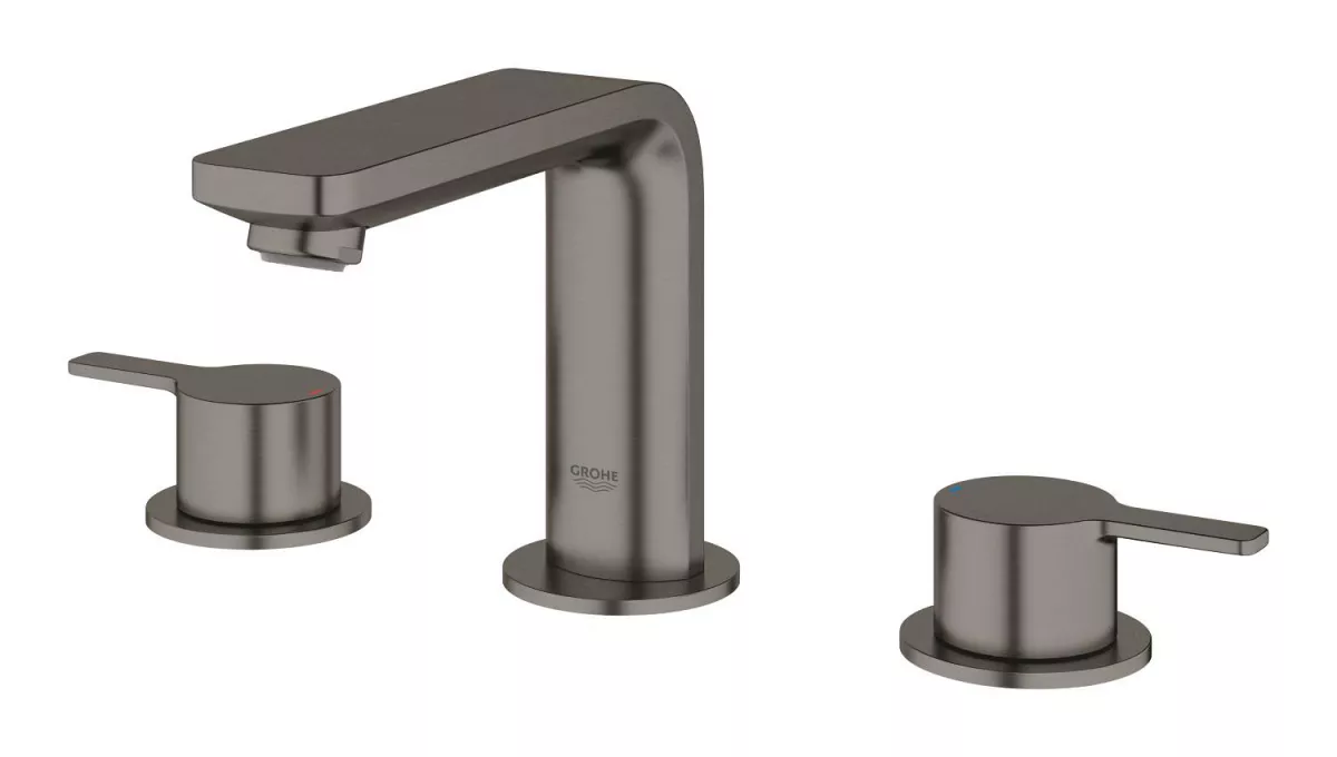 Baterie lavoar Grohe 20304AL1, Lineare, S, 120 mm, ventil, mat, grafit