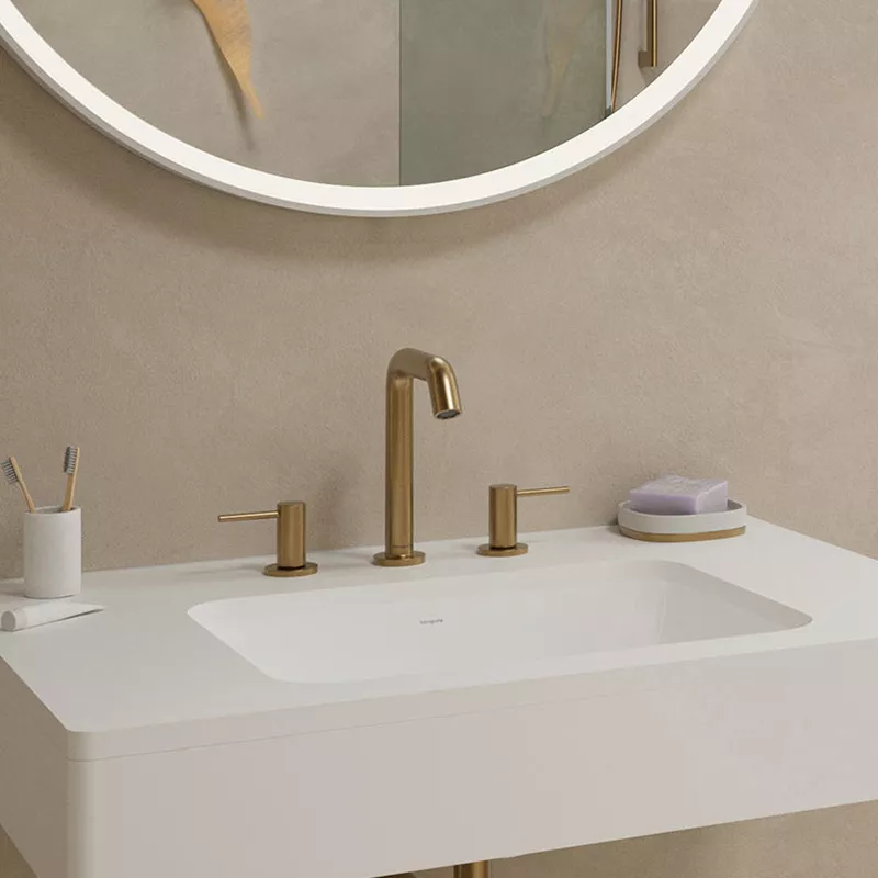 Baterie lavoar Hansgrohe Tecturis S, L, 201 mm, ventil, m…