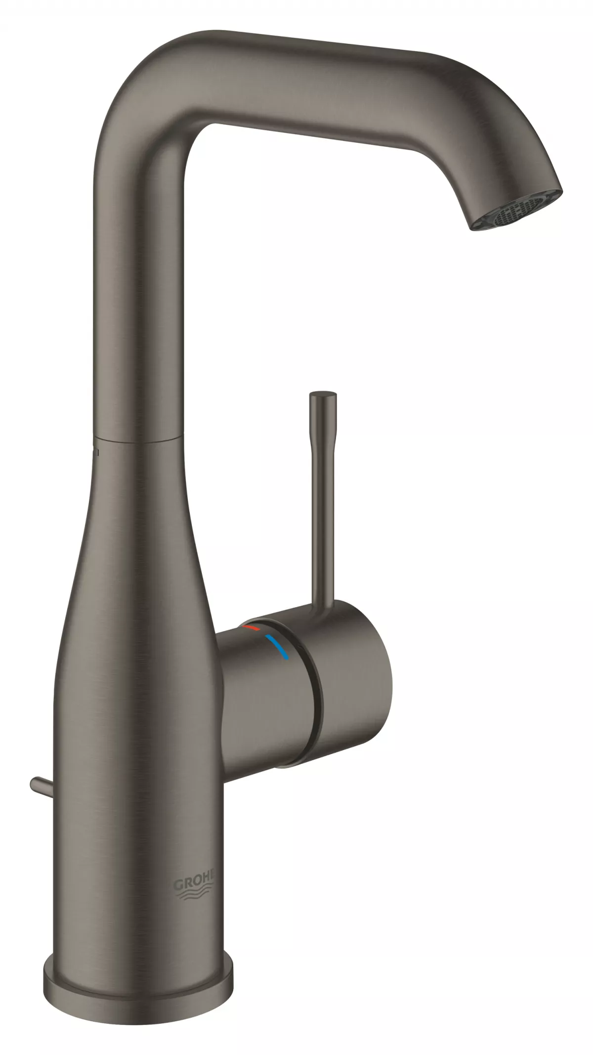 Baterie lavoar Grohe 32628AL1, Essence, 3/8'', L, 244 mm, pivotanta, ventil, mat, grafit