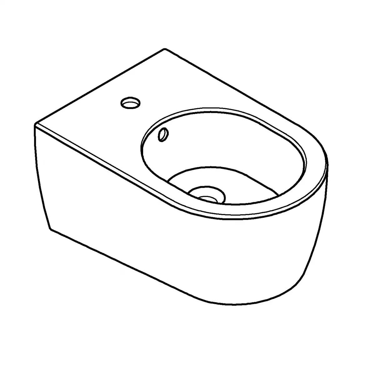 Bideu Grohe 3957400H, Essence, suspendat, preaplin, elemente ascunse, anti-aderent, anti- bacterian, alb