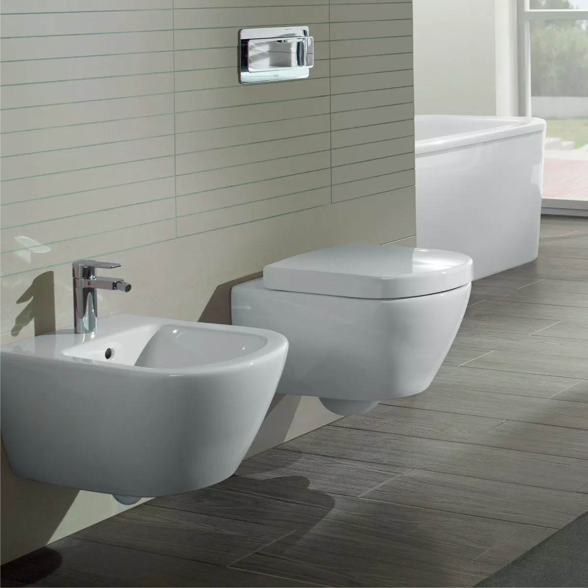 なおラビ Bideu Villeroy & Boch Subway 2.0, suspendat, alb, 54000001