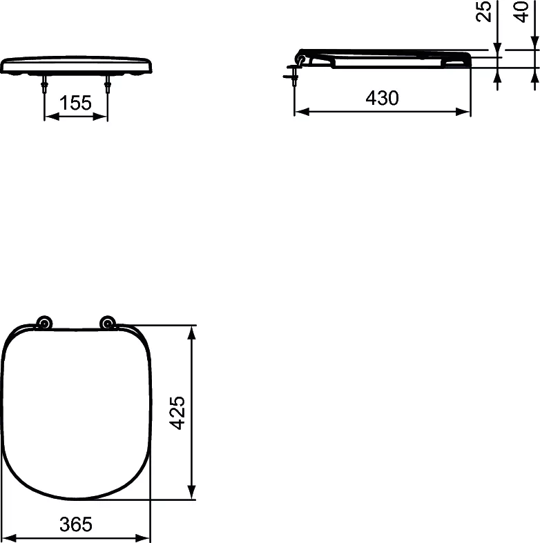 Capac WC Ideal Standard Tempo T679201, duroplast, alb…