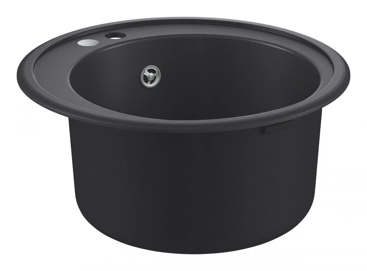 Chiuveta Quartz composite Grohe 31656AP0, K200, 380 x 200 mm, montare pe blat, evacuare manuala, Kit montaj si evacuare