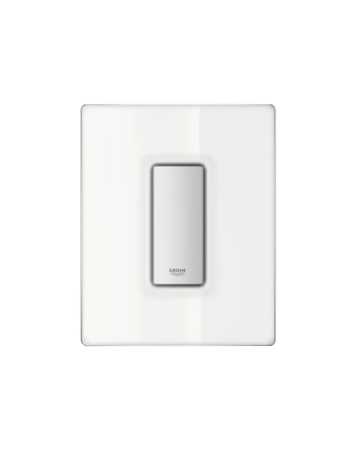 Clapeta urinal Grohe 38846LS0, Skate Cosmopolitan, mono, 116 x 114 mm, verticala, sticla, crom/alb