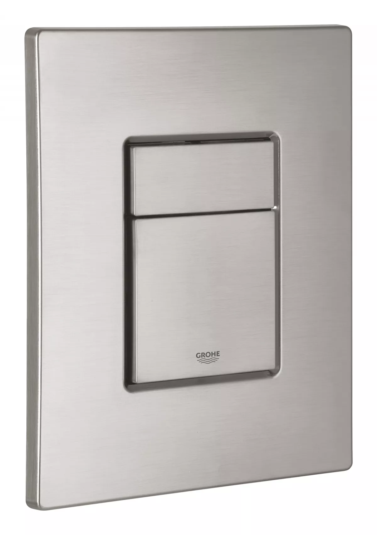 Clapeta WC Grohe 38732DC0, Skate Cosmo, dubla, verticala, 197 x 156 mm, ABS, mat, otel satinat