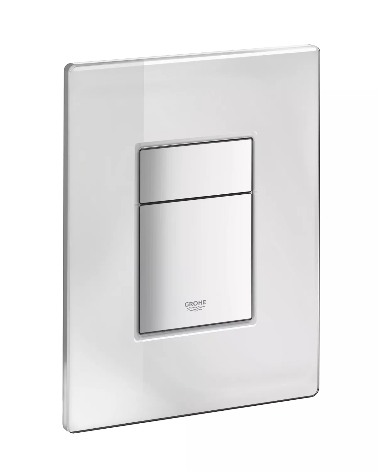 Clapeta WC Grohe 389160A0, Skate Cosmo, dubla, verticala, 197 x 156 mm, sticla/oglinda, alb