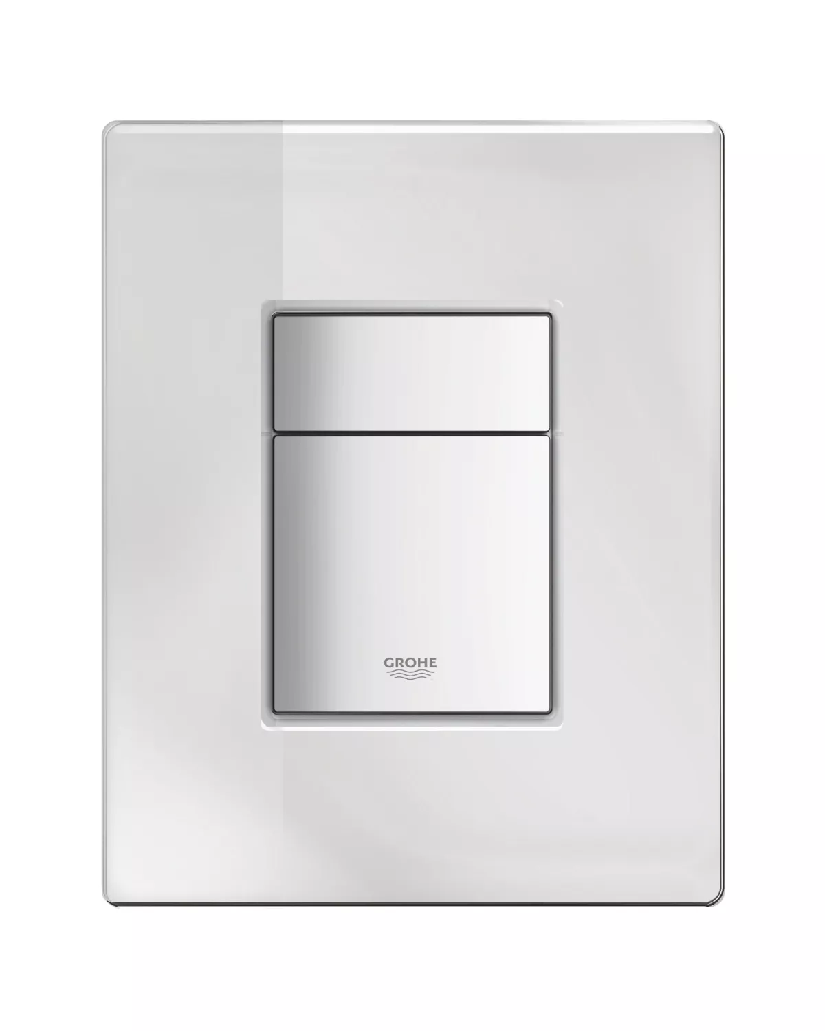 Clapeta WC Grohe 389160A0, Skate Cosmo, dubla, verticala, 197 x 156 mm, sticla/oglinda, alb