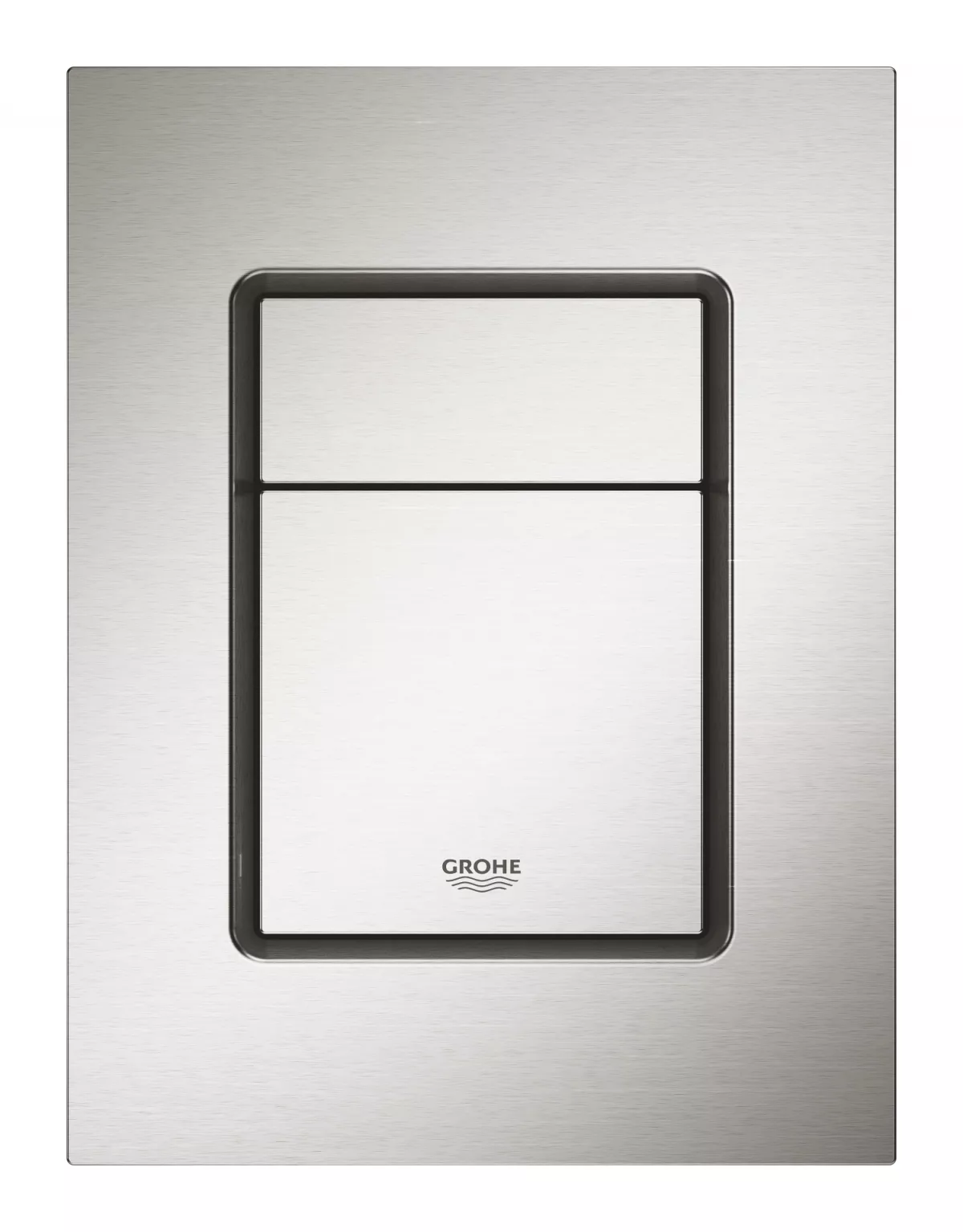 Clapeta WC Grohe 37535DC0, Skate Cosmo S, dubla, verticala, 172 x 130 mm, ABS, mat, otel satinat
