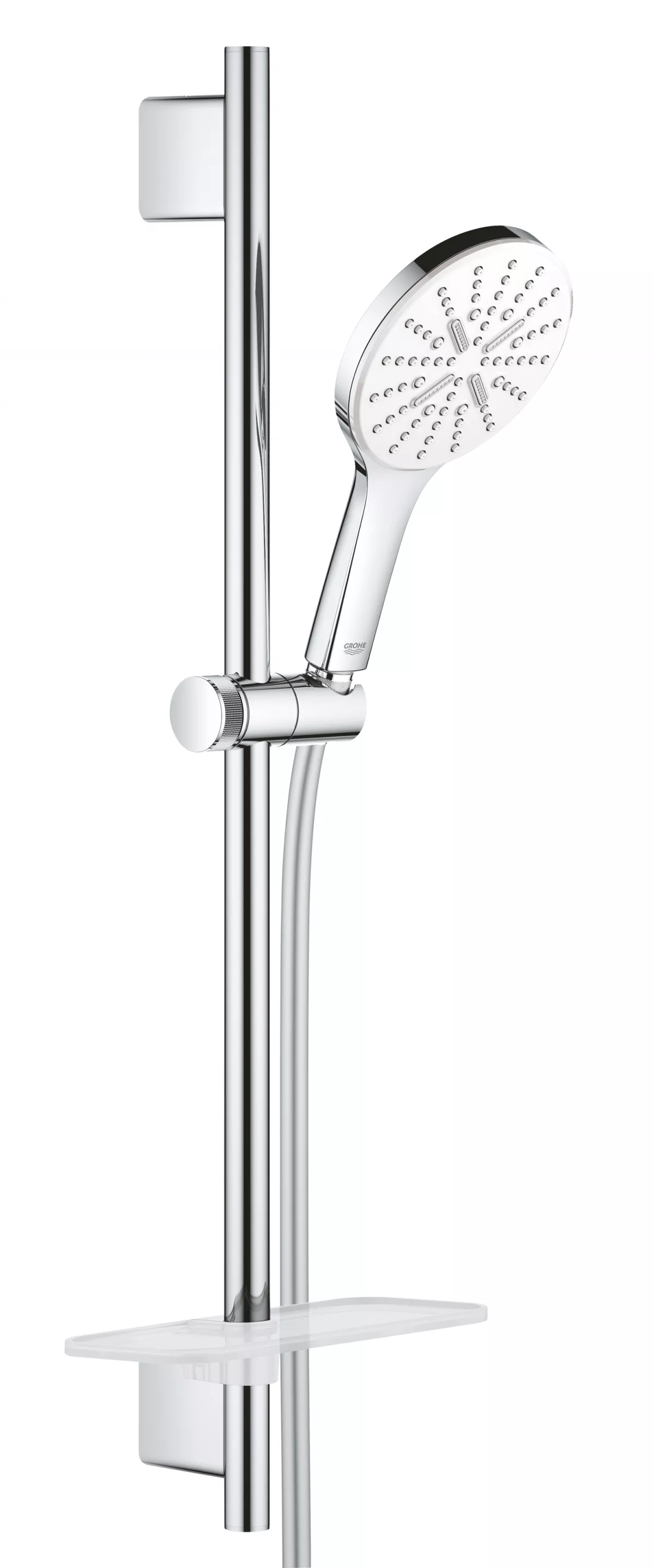 Coloana de dus Grohe 26576LS0, SmartActive 130, 600 mm, 3 funcii, etajera, crom