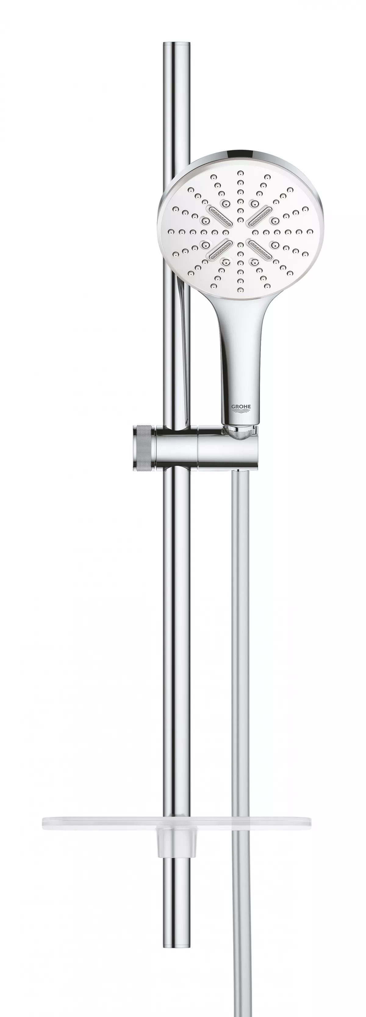 Coloana de dus Grohe 26576LS0, SmartActive 130, 600 mm, 3 funcii, etajera, crom