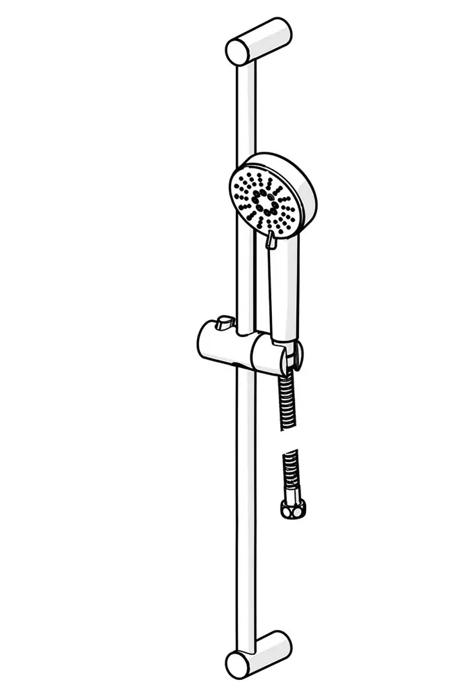 Coloana dus Hansa Basic, 700 mm, 3 functii, crom, 5578013…