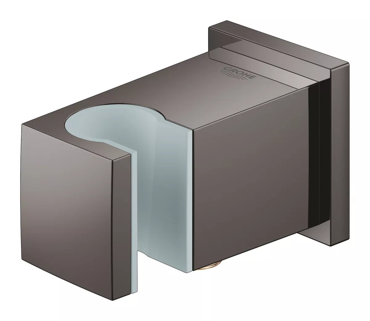Cot iesire dus Grohe 26370A00, Euphoria Cube, 1/2'' x 1/2'', suport para, lucios, grafit