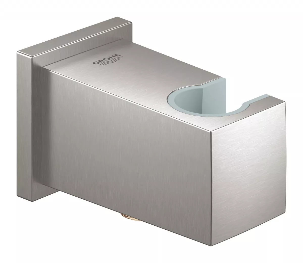 Cot iesie dus Grohe 26370DC0, Cube, 1/2'' x 1/2'', suport para, mat, otel satinat