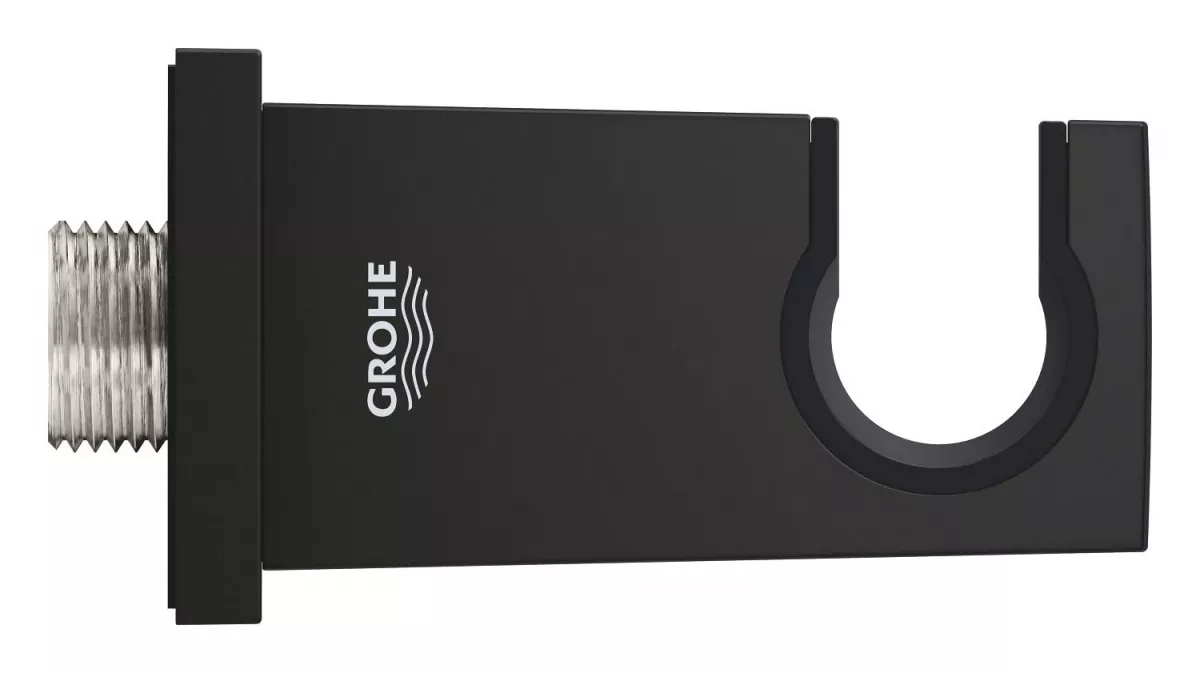 Cot iesire dus Grohe 26370KF0, Euphoria, 1/2'' x 1/2'', suport para, mat, negru