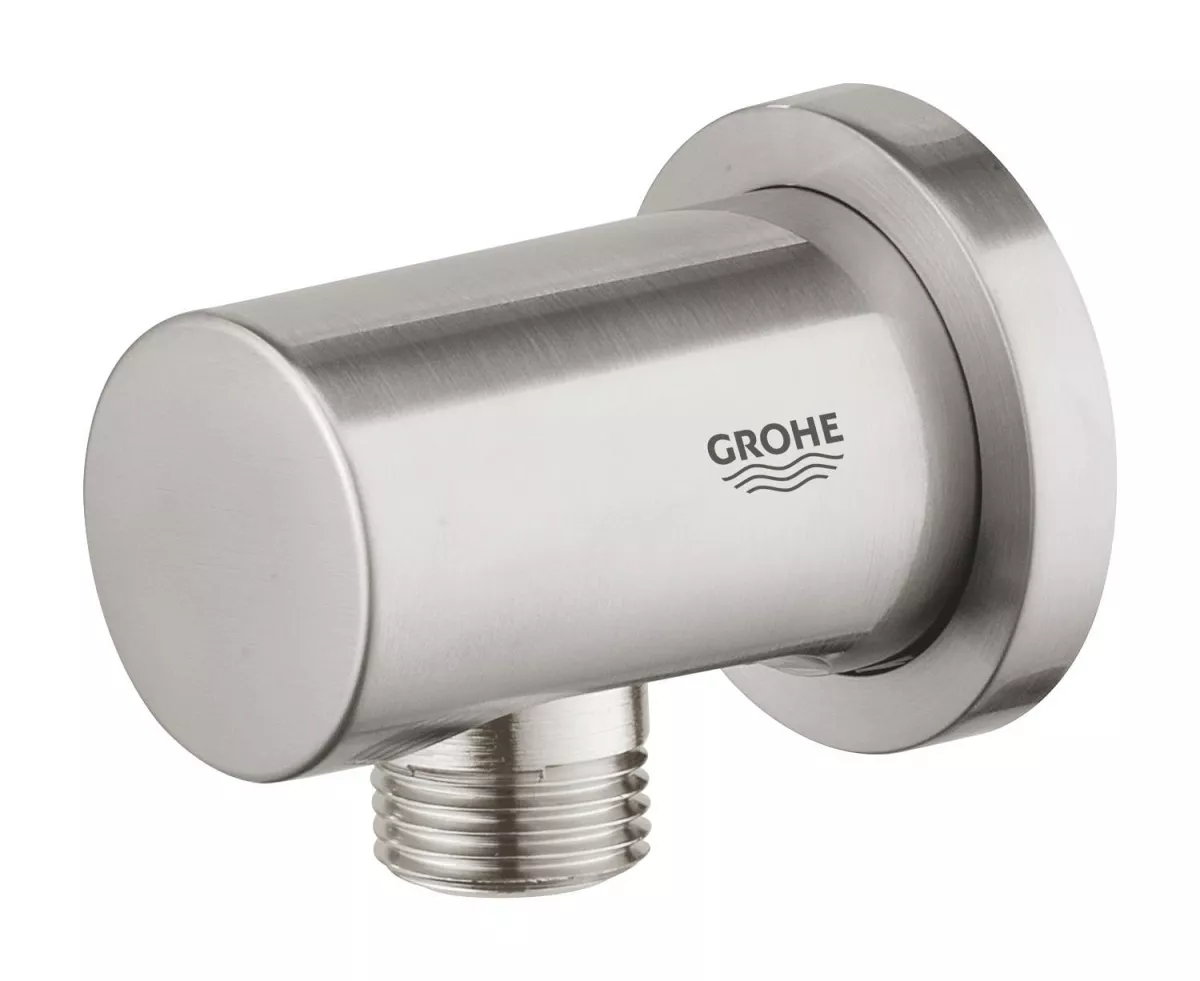 Cot iesire dus Grohe 27057DC0, Rainshower, 1/2'' x 1'/2'', mat, otel satinat