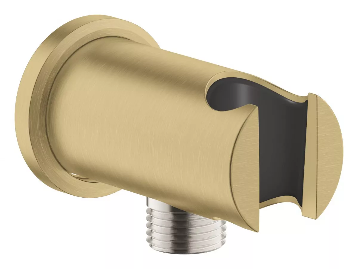 Cot iesire dus Grohe 26658GN0, Rainshower, 1/2'' x 1/2'', suport para, mat, auriu
