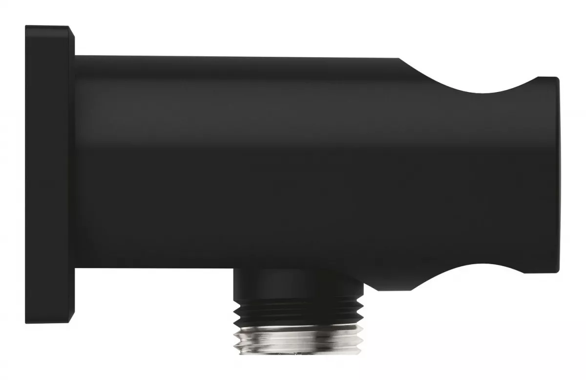 Cot iesire dus Grohe 26659KF0, Rainshower, 1/2'' x 1/2'', suport para, mat, negru
