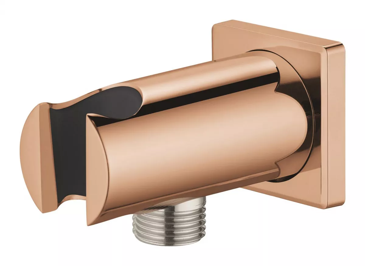 Cot iesire dus Grohe 26659DA0, Rainshower SoftSquare, 1/2'' x 1/2'', suport para, lucios, cupru